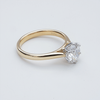 Cincin Pertunangan Berlian Solitaire Makmal Emas 14K