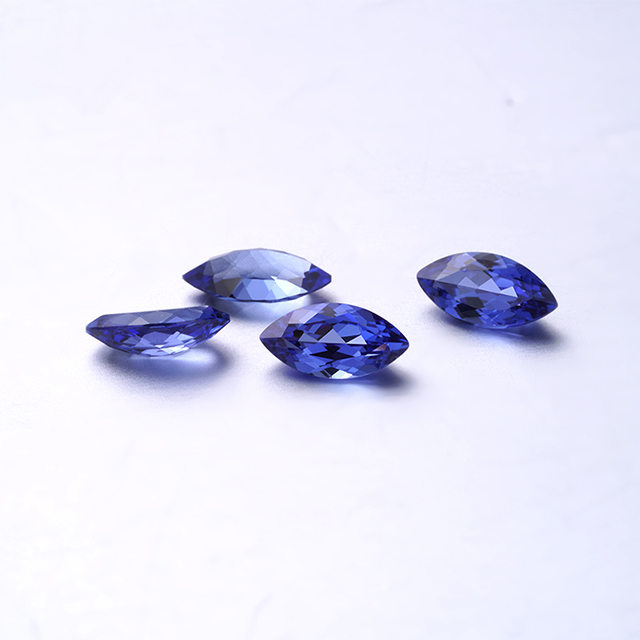 Marquise Cut Royal Blue Color Lab Grown Sapphire Gemstone