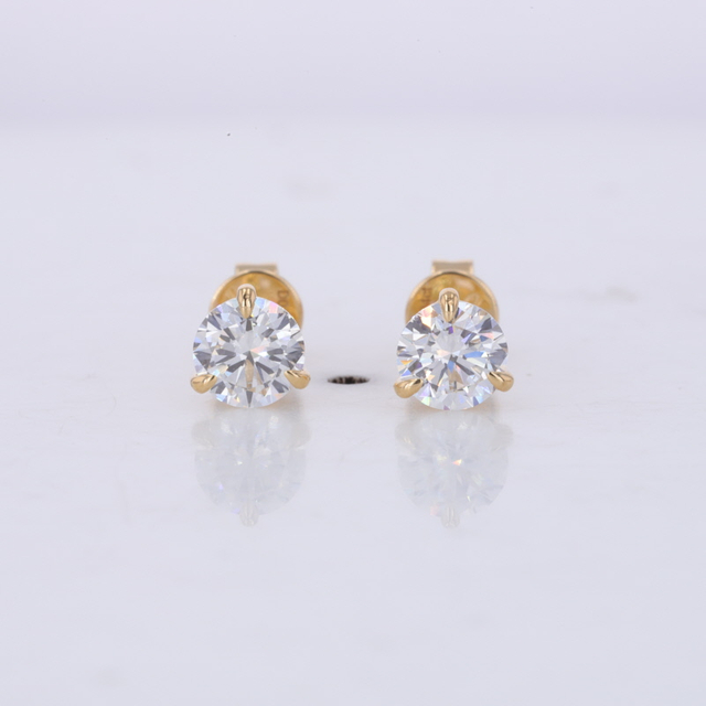 Set Martini Emas Kuning 18K 1 Karat TW Lab Grown Diamond Subang