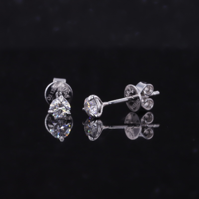 Platinum Gold 0.3CT TW HPHT Lab Grown Diamond Martini Set Subang Stud 