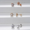 Anting-anting Stud Berlian Emas 14K Berlian Tumbuh Berlian Bulat Cemerlang Lab HPHT CVD